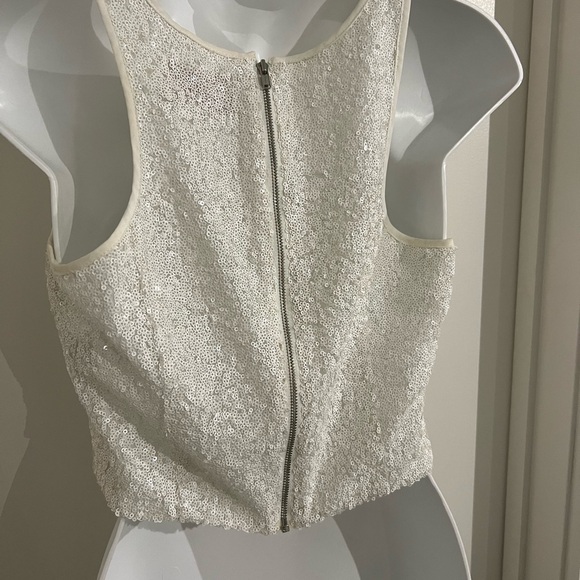 *Keepsake, the Label* white crop sequence shirt - Picture 2 of 2